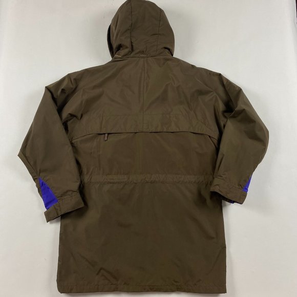 Lands' End Packable Mountain Lite Parka Jacket Men's Medium Brown Purple Nylon - Picture 3 of 15